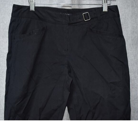 Theory Women’s Black Belted Straight Leg Dress Pants Size 6 - Picture 2 of 4